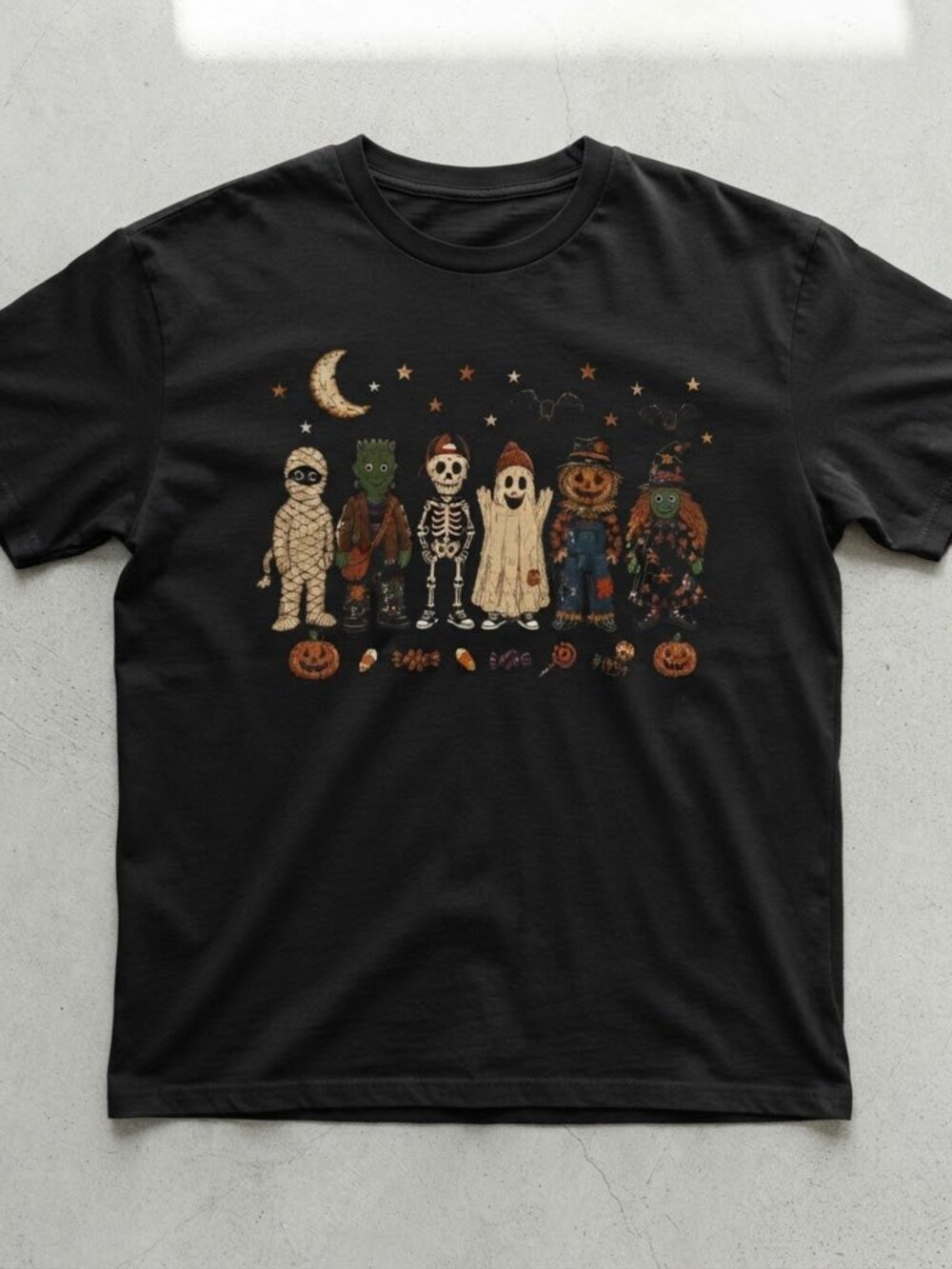 Vintage Halloween 2026 Characters Black T-Shirt S-4XL